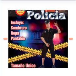 DISFRAZ ADULTO POLICIA HOMBRE