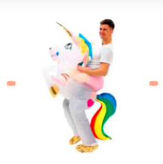 DISFRAZ ADULTO INFLABLE RIDE UNICORN