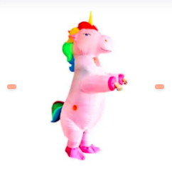 DISFRAZ ADULTO INFLABLE UNICORNIO