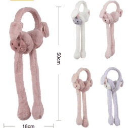 Cubre  orejas de invierno con airbag y sonido de felpa