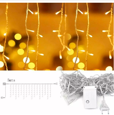 luz calida de tira hielo 200led