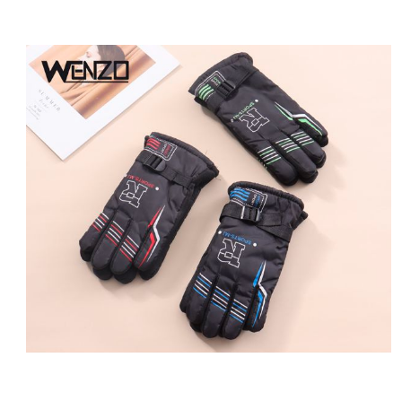 guantes de hombre terciopelo estampado