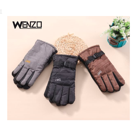 guantes de hombre terciopelo estampado