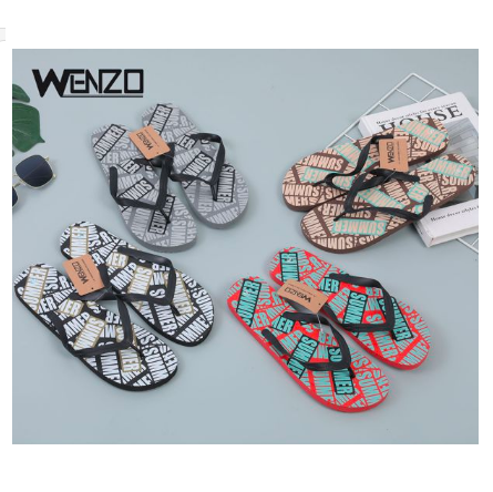 chanclas con suela floral y letras para hombre