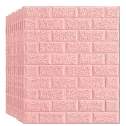 paquete 10 pegatinas de pared de espuma rosa