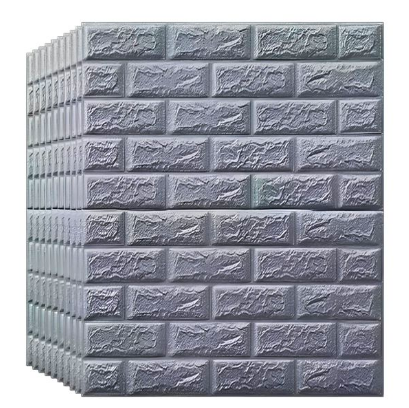 paquete 10 pegatinas de pared de espuma gris plateado