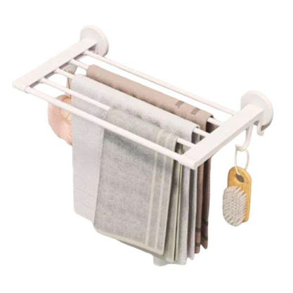 organizador de baño de toalla blanco