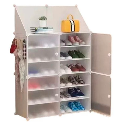 zapatero organizador 6 pisos mueble zapatero triangulo invertido2 columnas blanco