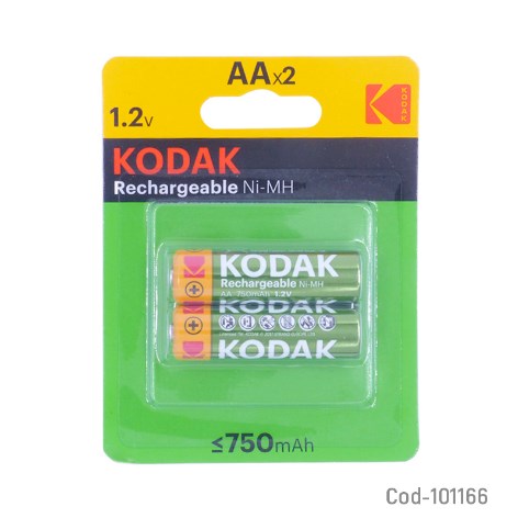 Pilas Kodak Set X2, AA Recargables 750MAH