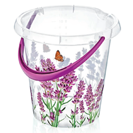 balde decor transparente estampado 12 litros 