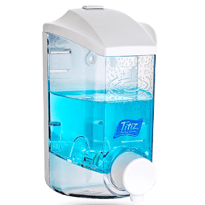 dispensador de jabon liquido tapa blanca 1 lt 