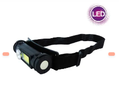 Linterna Minero LED + 1 COB USB Recargable Con Iman.