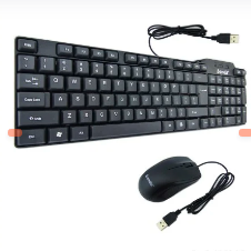 TECLADO + MOUSE CON CABLE USB