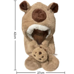 GORROS DE INVIERNO  CON BUFANDA/CAPIBARA
