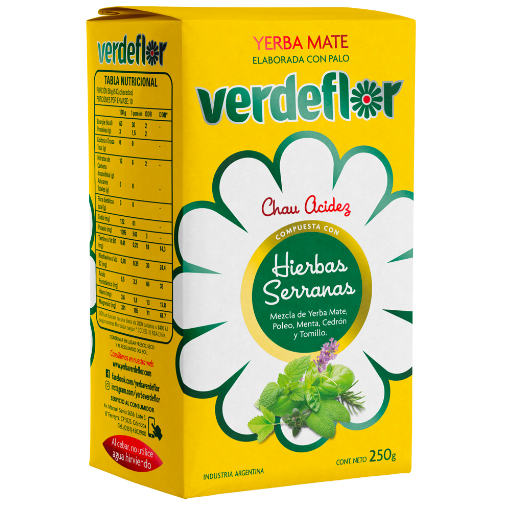 yerba mate verdeflor hiervas serranas 250 g