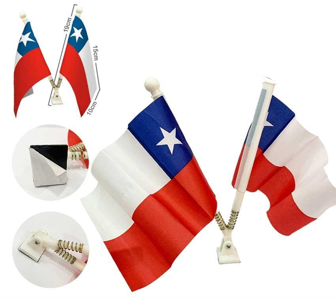 Bandera Chile Doble – Adhesiva Mesa