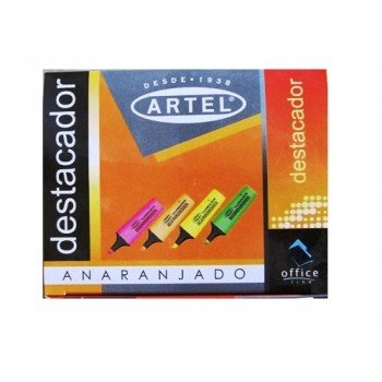 CAJA 10 DESTACADORES NARANJOS 