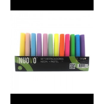 SET 12 DESTACADORES NEON+PASTEL NUOVO